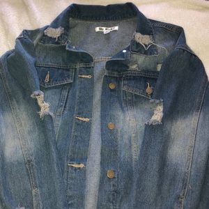 oversized jean jacket -